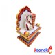 Divine Marble Ganesh on Singhasan - Vastu Idol for Prosperity and Wisdom