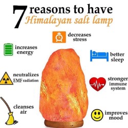Abhimantrit Himalayan Salt Lamp, 3-4 kg with Bulb and Electric Cord