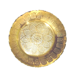 JiPanditJi Designer Brass Plate / Brass Bhog Plate