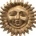Surya (Sun) Wall Hanging in Brass Wall Hanging | Protects Home from All Kind of Negative Energy