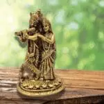 Radha Krishna Brass Statue