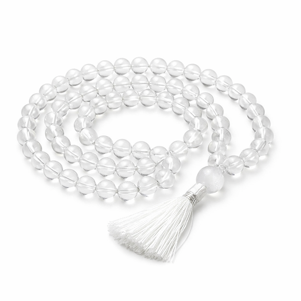 Sphatik Mala (Crystal Quartz) – 108 Beads Original Japa Mala for Meditation & Chanting | jipanditji