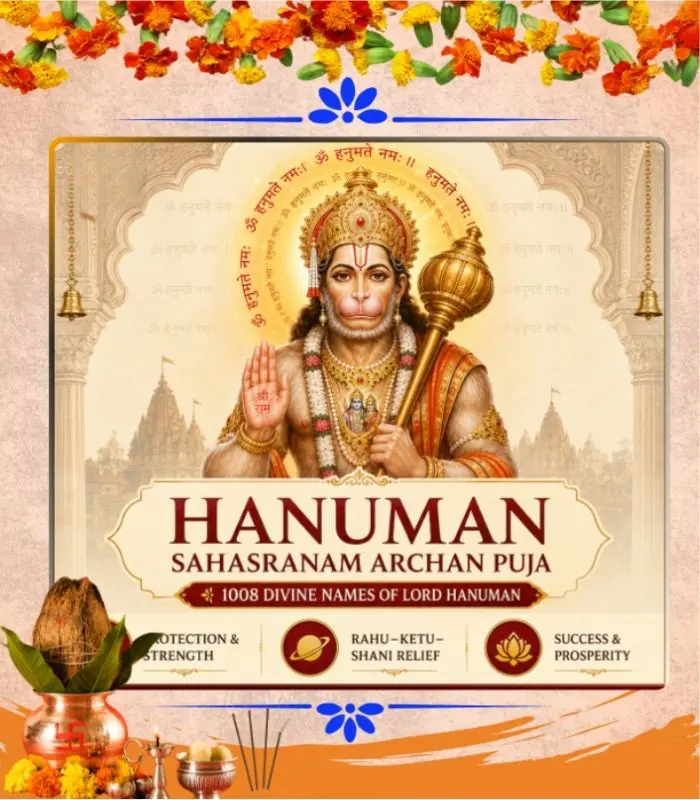 Hanuman Sahasranam Archan Puja with 1008 Names of Lord Hanuman for Protection and Prosperity