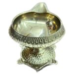 Deepak On Stand with Turtle Base Diya in brass