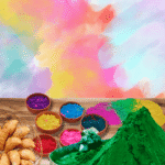 Organic Herbal Holi Gulaal 4 Colors; Lab-Tested, Non-Toxic, Taste-Safe | Washable | Gift Set | Eco-Friendly