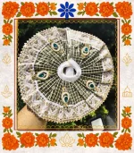 Green Designer Ladoo Gopal Dress | Elegant Thakur Ji Poshak with Stone & Sequin Embellishments 