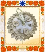 White Designer Ladoo Gopal Dress | Elegant Thakur Ji Poshak with Pearl & Sequin Work  - Image 4