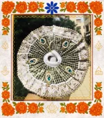 Green Designer Ladoo Gopal Dress | Elegant Thakur Ji Poshak with Stone & Sequin Embellishments  - Image 3