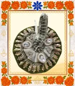 Green Designer Ladoo Gopal Dress | Elegant Thakur Ji Poshak with Stone & Pearl Work  - Image 2