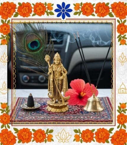 Pocket Lord Murugan Idol miniature 5 cm golden