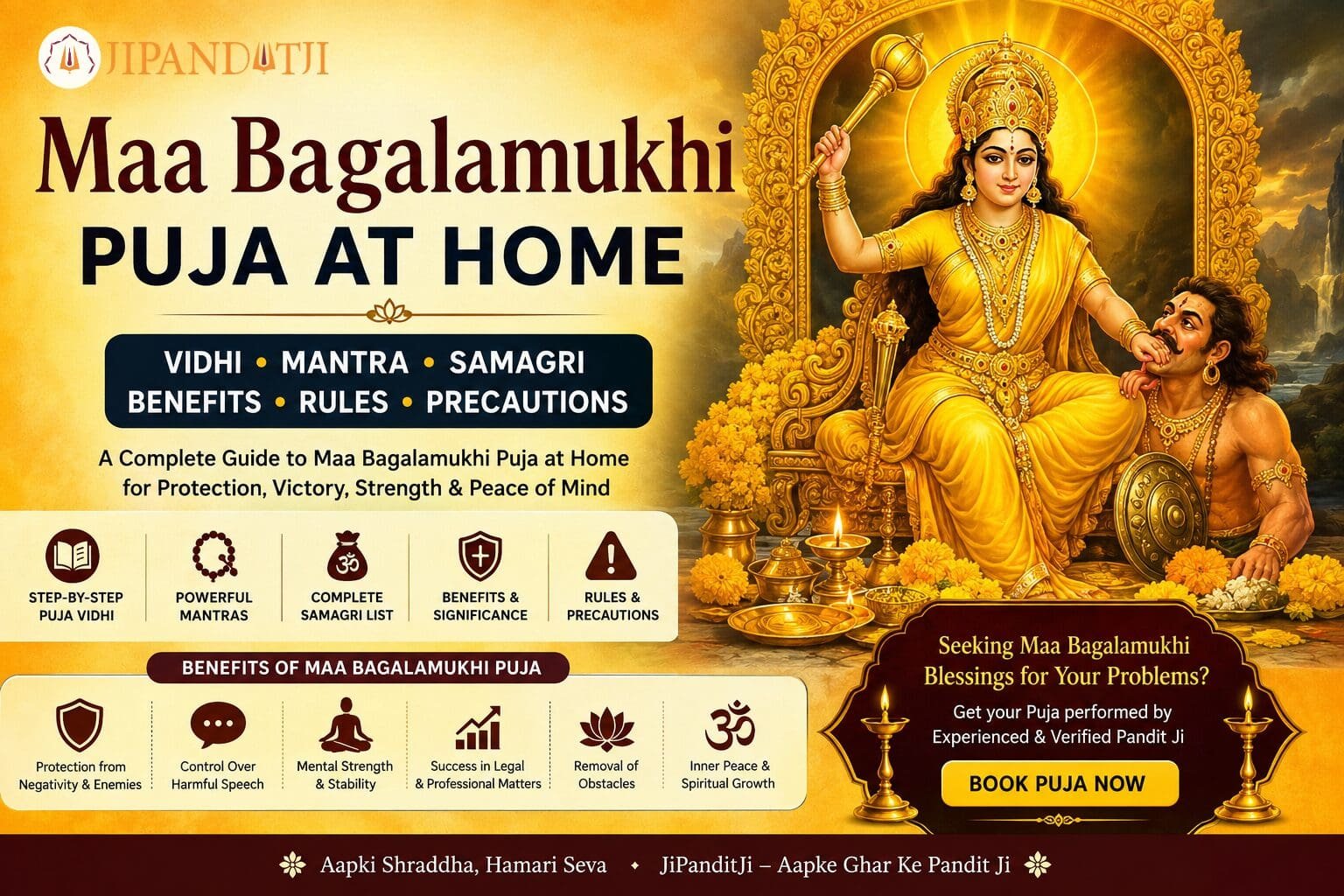 Maa Bagalamukhi Puja at Home - Vidhi, Mantra and Samagri